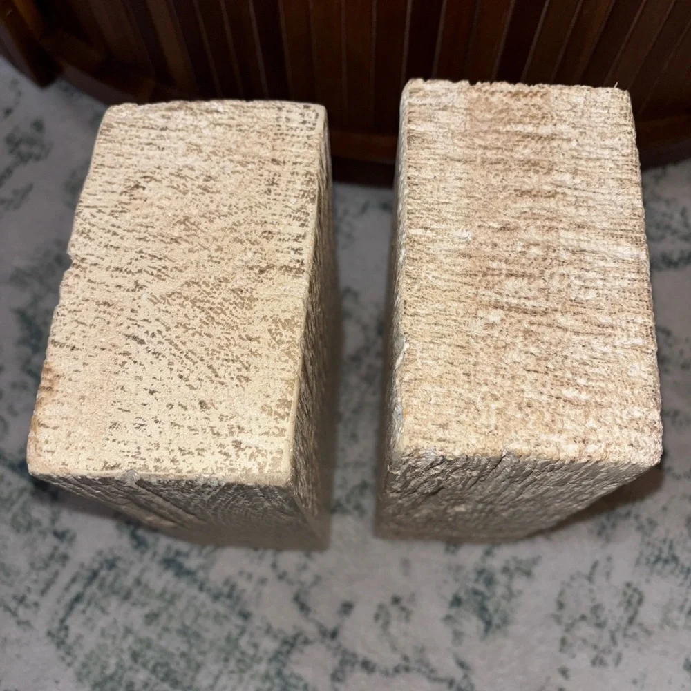 Rustic Wooden Bookends